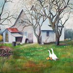 Geese By The House